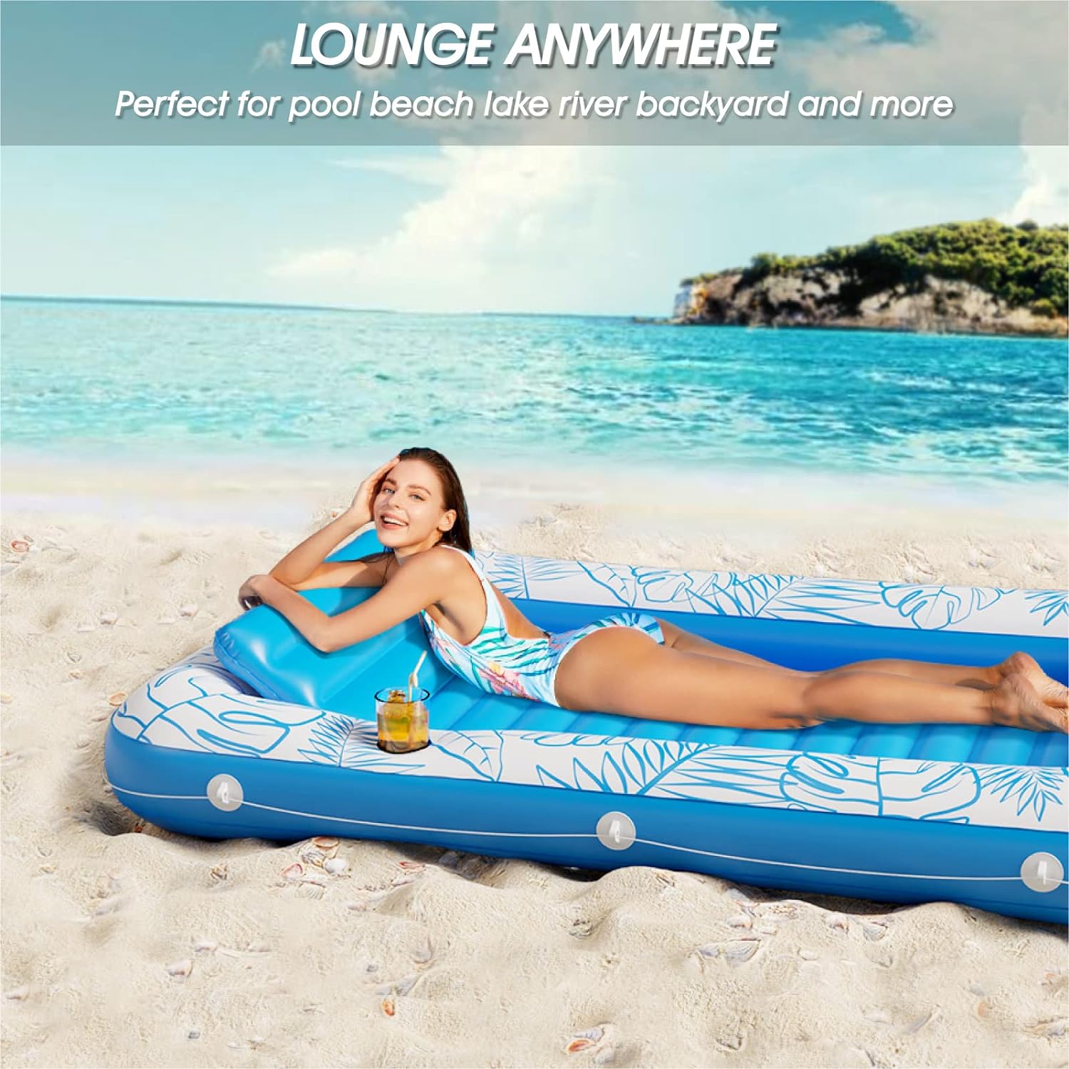 Inflatable Tanning Pool Lounger — 2-Pack — photo 3