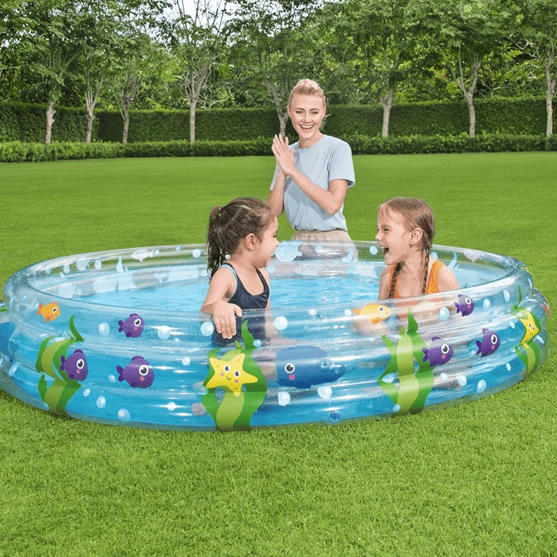6 Foot Round 3 Ring Kiddie Splash Pool