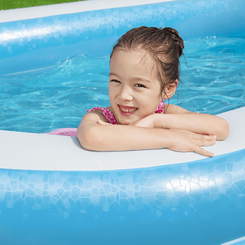 8.5 Ft Blue Rectangular Kiddie Splash Pool — photo 3