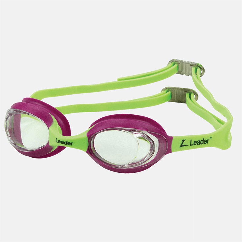 Child Atom Clear / Pink Lime Swim Goggles
