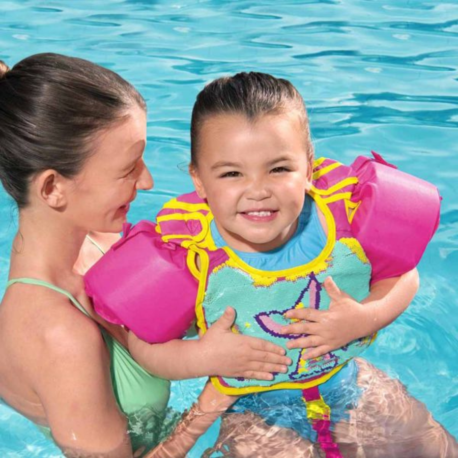 Bestway Flip N Reveal Sequin Swim Pals (Pink and Yellow) — photo 2