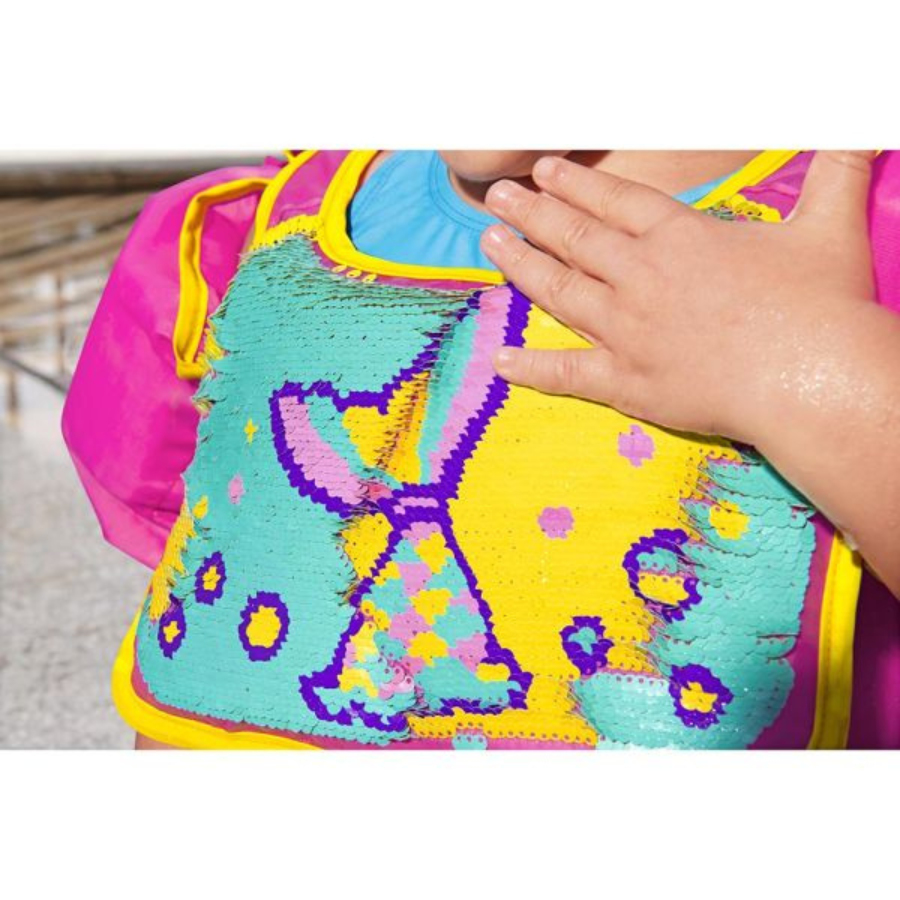 Bestway Flip N Reveal Sequin Swim Pals (Pink and Yellow) — photo 4