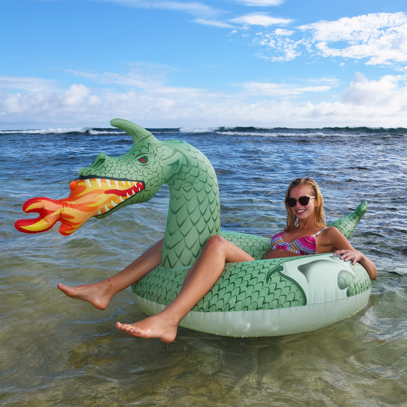 Fire Dragon Party Tube Float — 45 in — photo 3