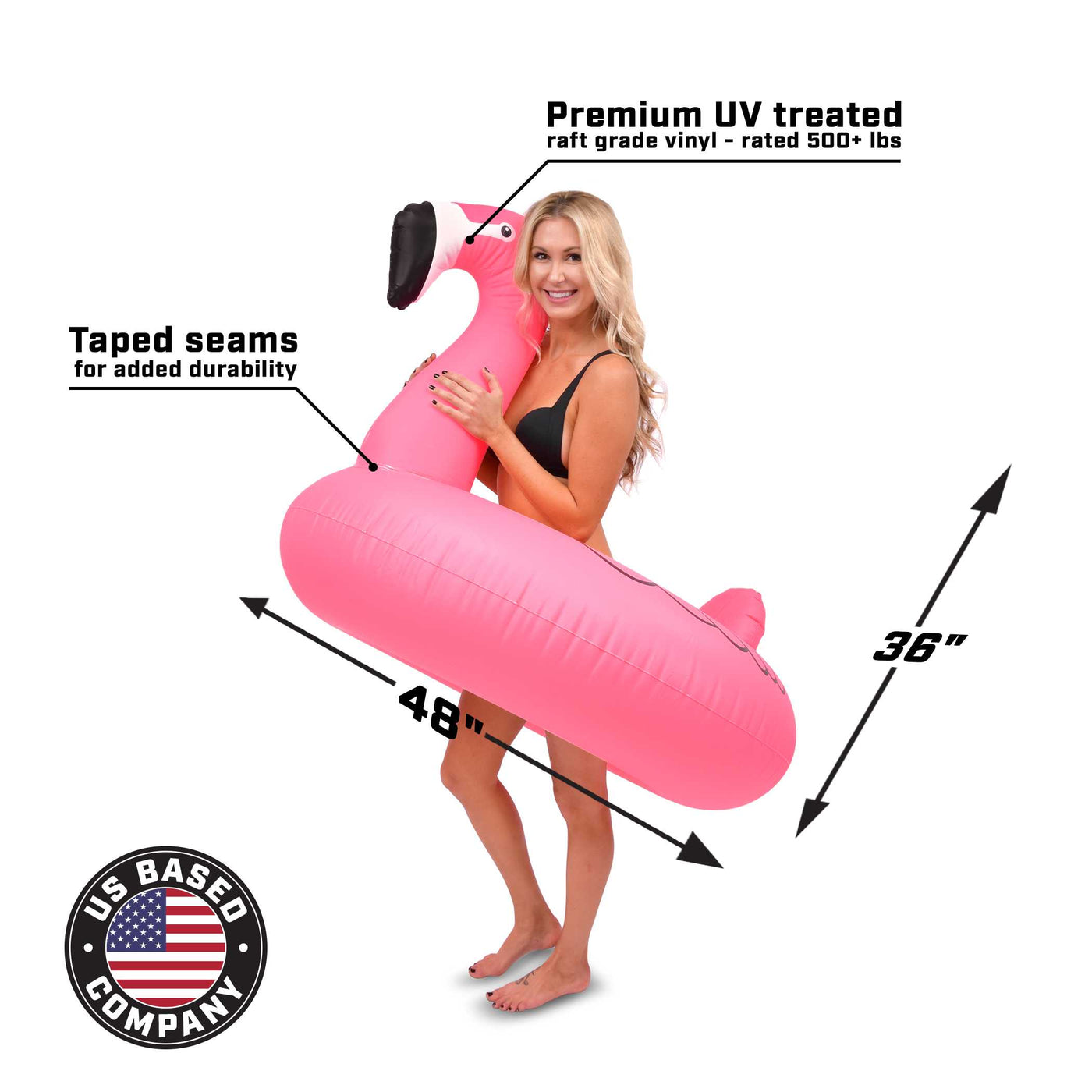 Flamingo Party Tube Float — 45 in — photo 4