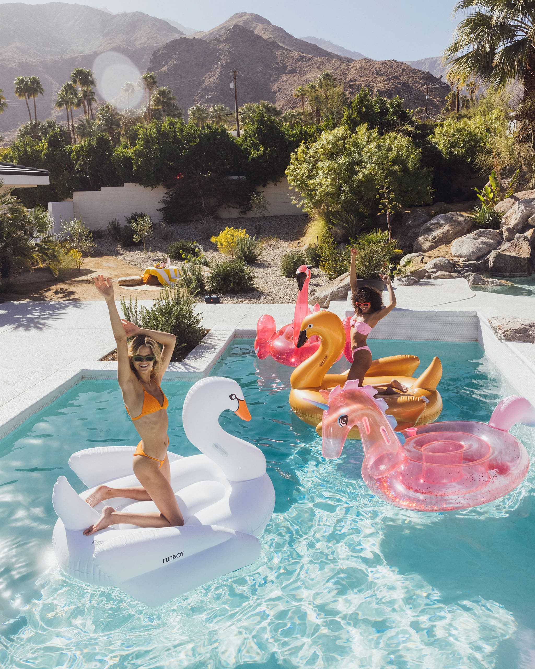 Luxury Swan Pool Float — 60 in, Premium