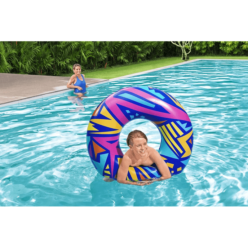 42 Inch Geometric Swim Ring (Blue) — photo 2