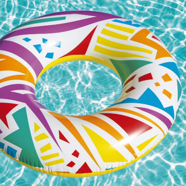 42 Inch Geometric Swim Ring (Yellow) — photo 2