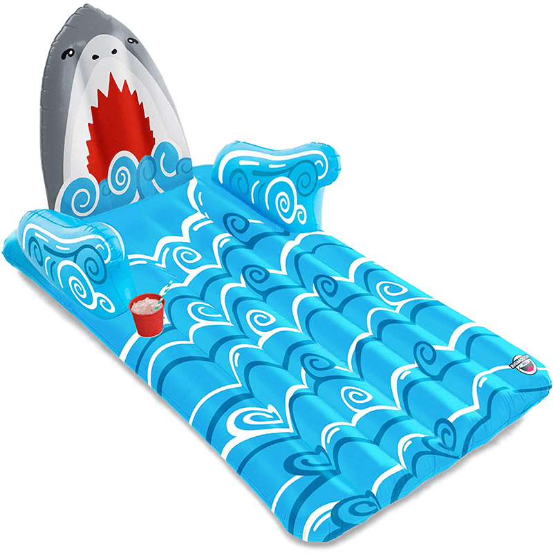 Giant 5 Ft Long Shark Head Ride On Pool Floating Lounger — photo 2