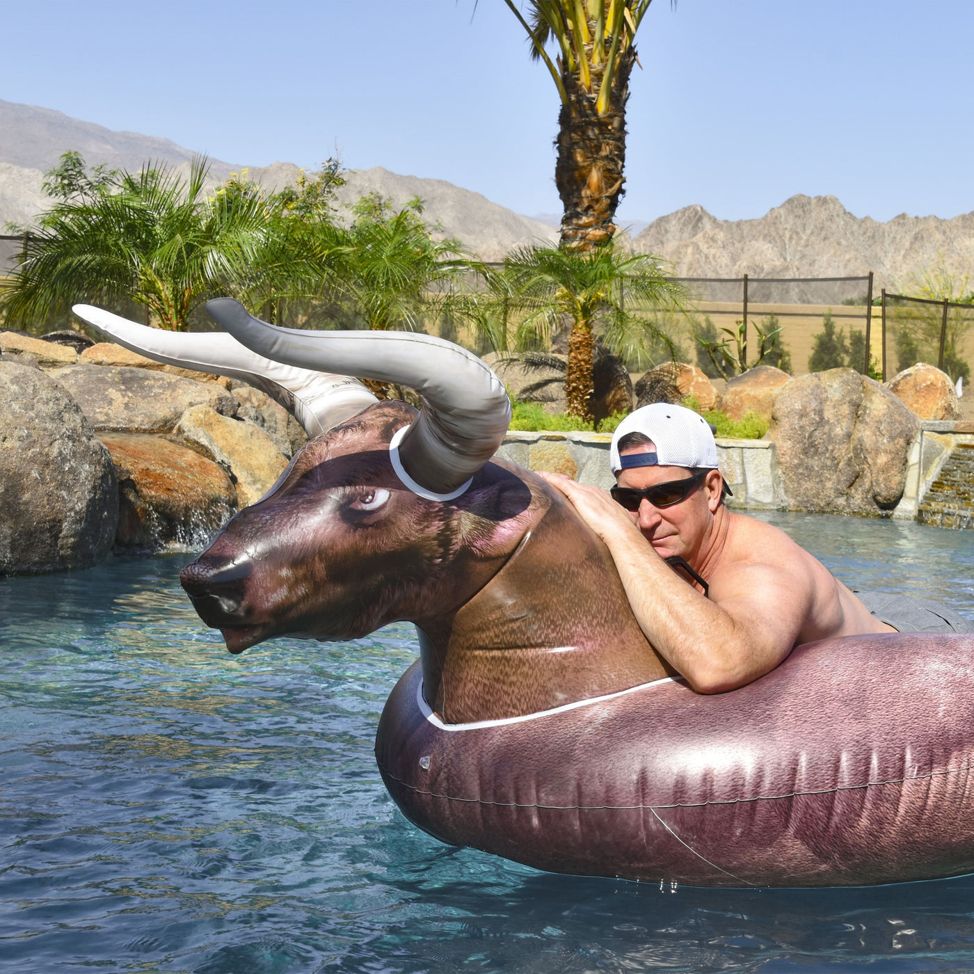 Giant Bull Ride-On Pool Float — 7 ft — photo 3