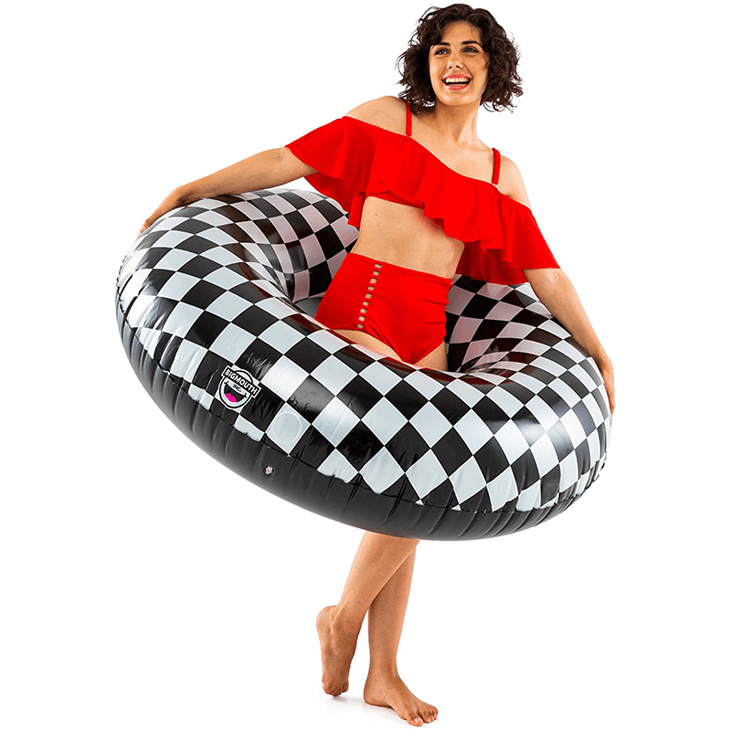 Giant Checkered Pool Ring Float — photo 3