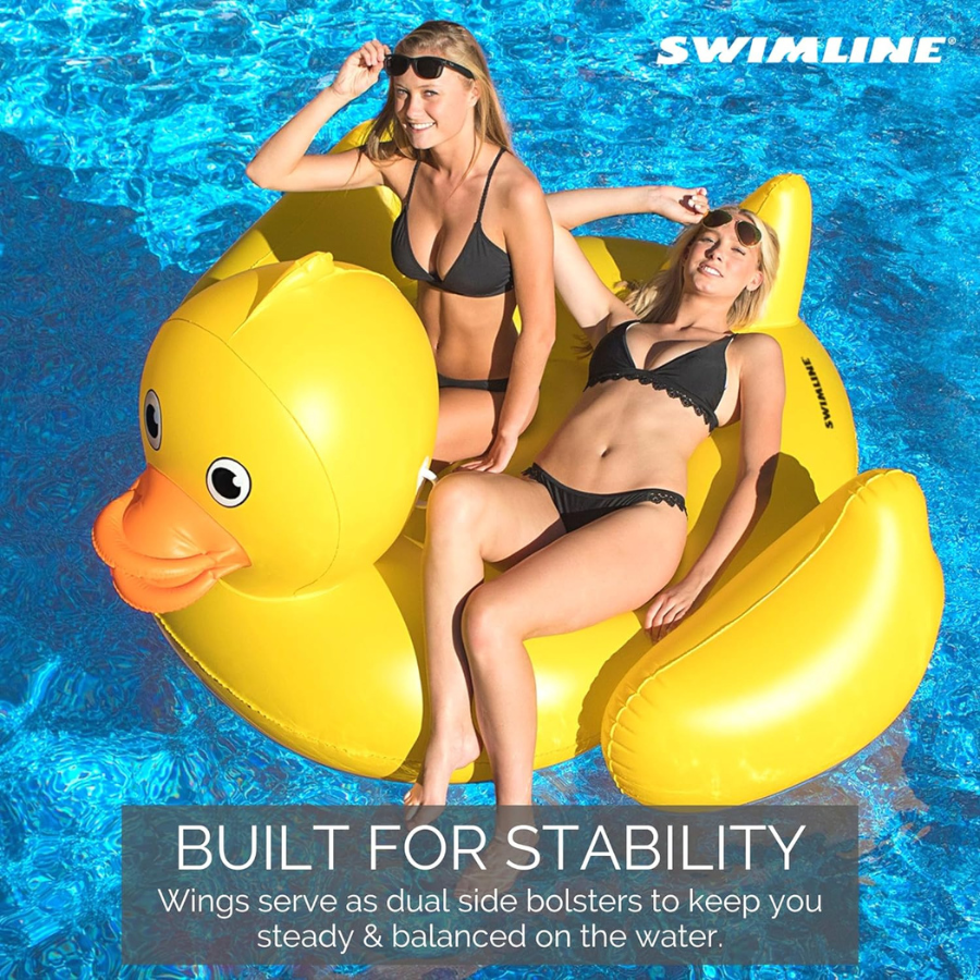 Giant Lucky Ducky Ride-On Pool Float — photo 5