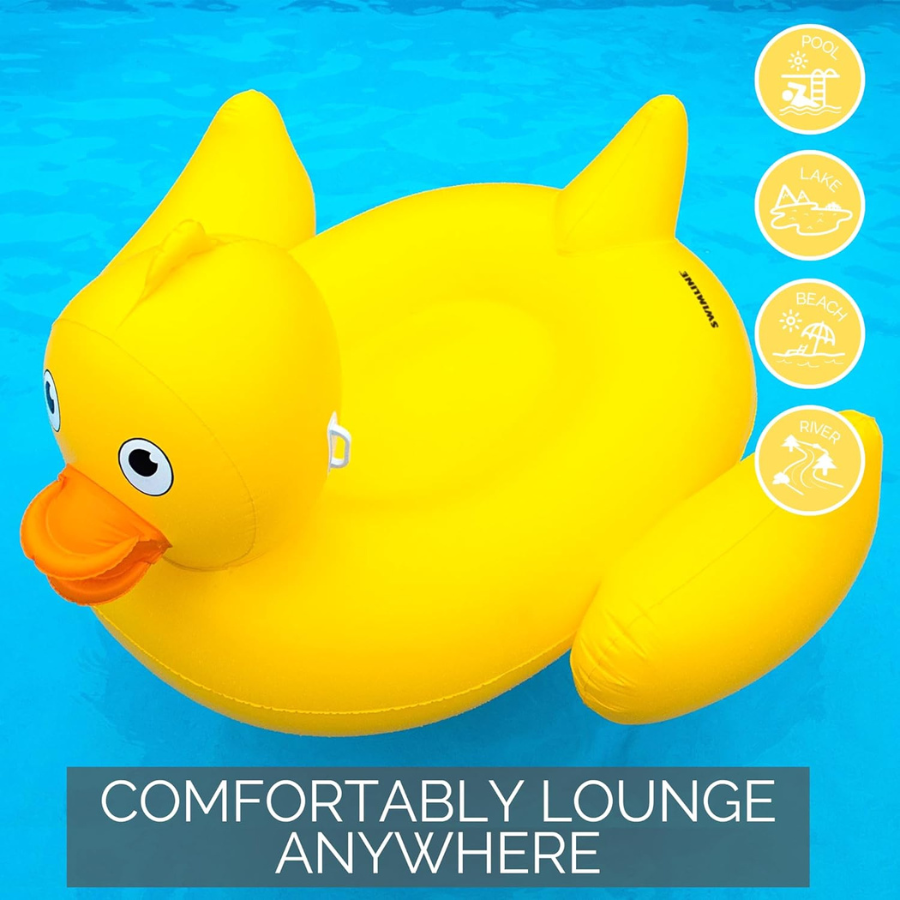 Giant Lucky Ducky Ride-On Pool Float — photo 6