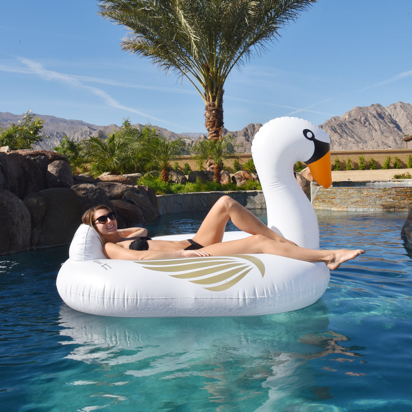Giant Swan Pool Float — 8 ft, Fits 2 — photo 4