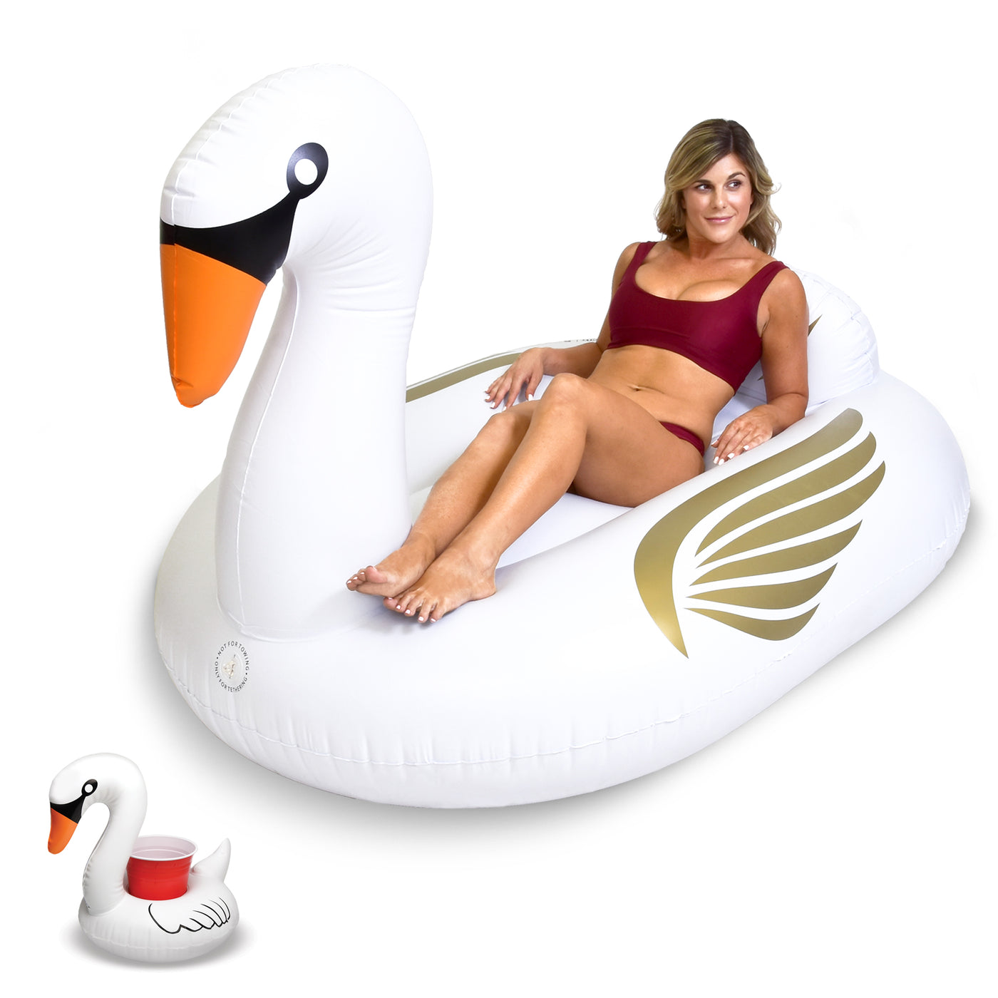 Giant Swan Pool Float — 8 ft, Fits 2