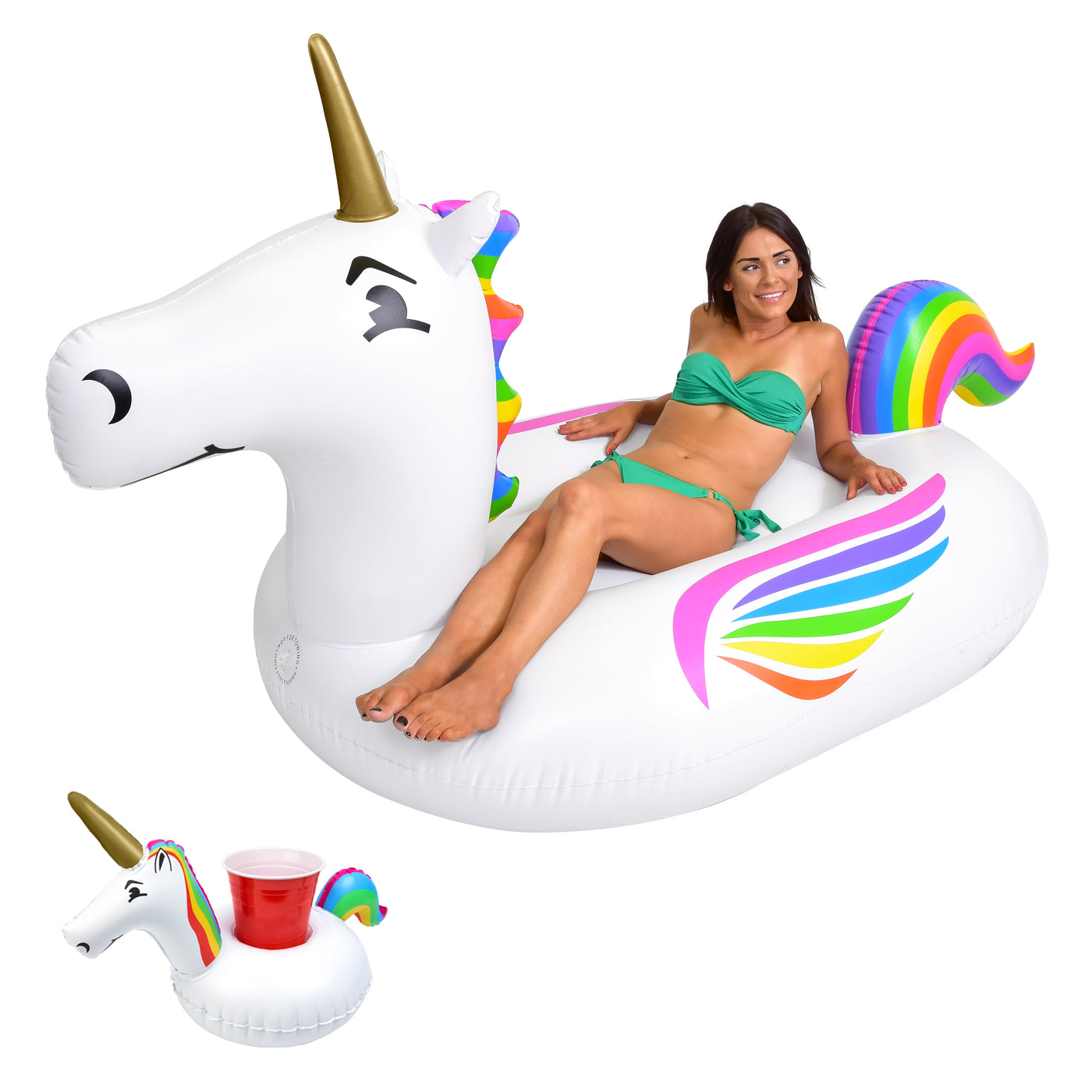 Giant Unicorn Pool Float — 8 ft, Fits 2