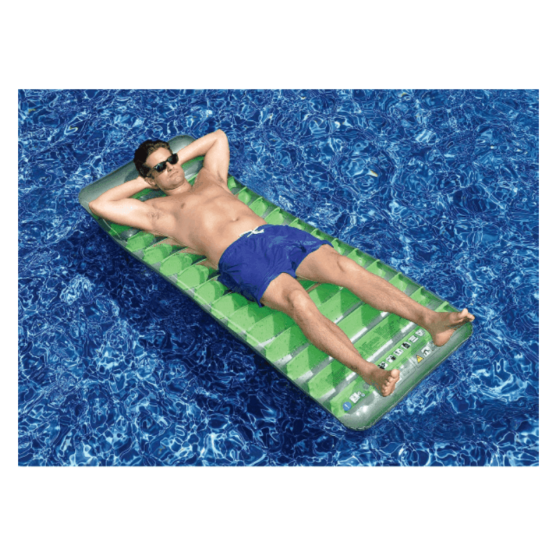 Green Deluxe Inflatable Mattress Pool Float — photo 2