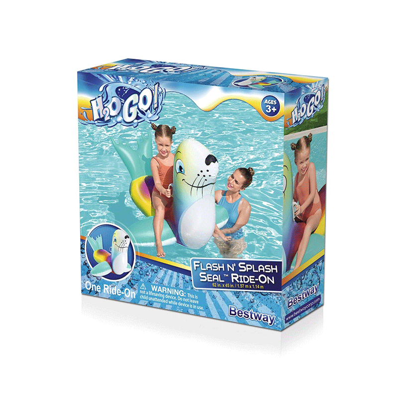 H2OGO! Flash N' Splash Seal Kids Ride-On Pool Float — photo 6