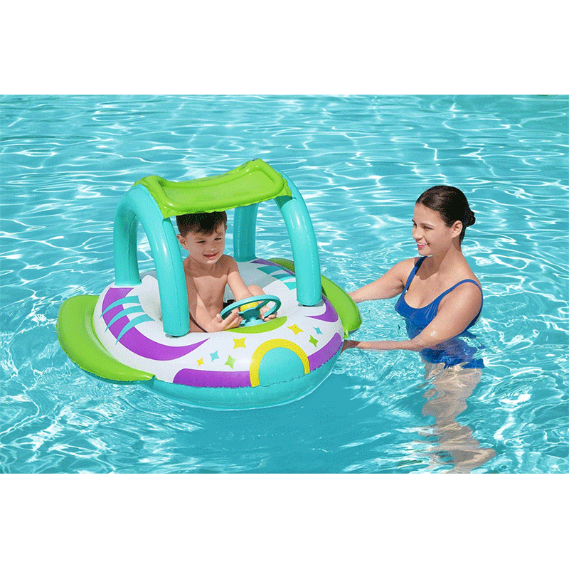 H2OGO! Space Splash Inflatable Baby Boat With Sunshade — photo 3