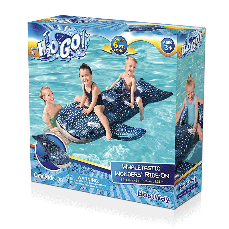 H2OGO! Whaletastic Wonders 2-Person Kids Ride-On Pool Float — photo 5