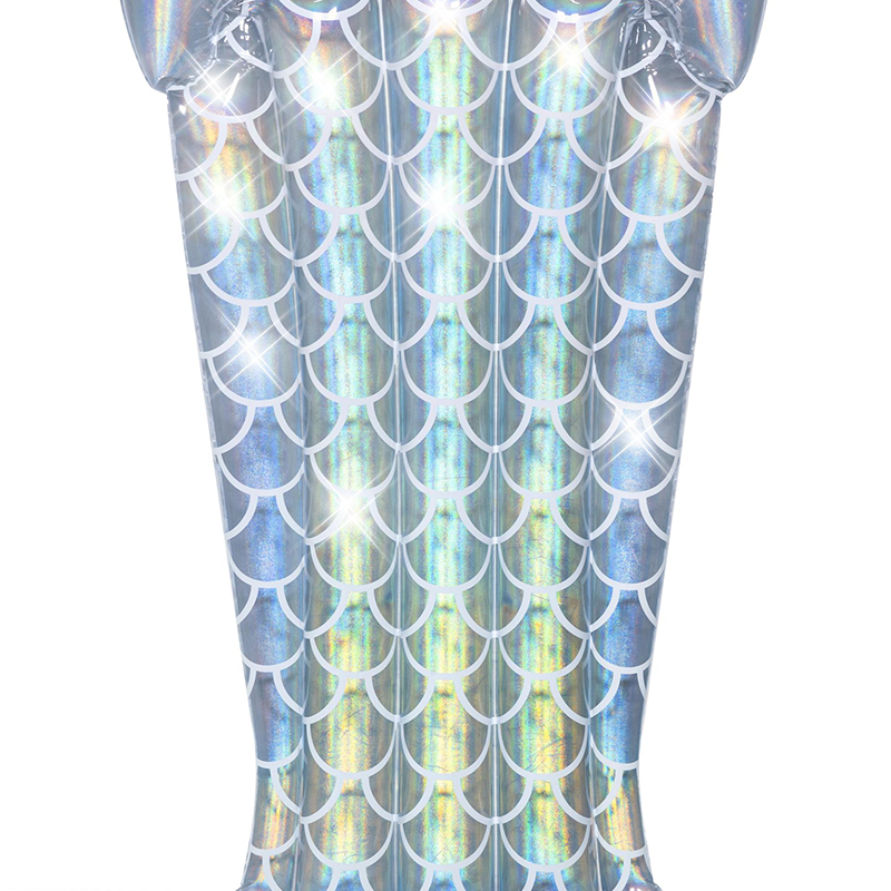 Iridescent Glimmer Mermaid Tail Ride On Pool Lounger — photo 3