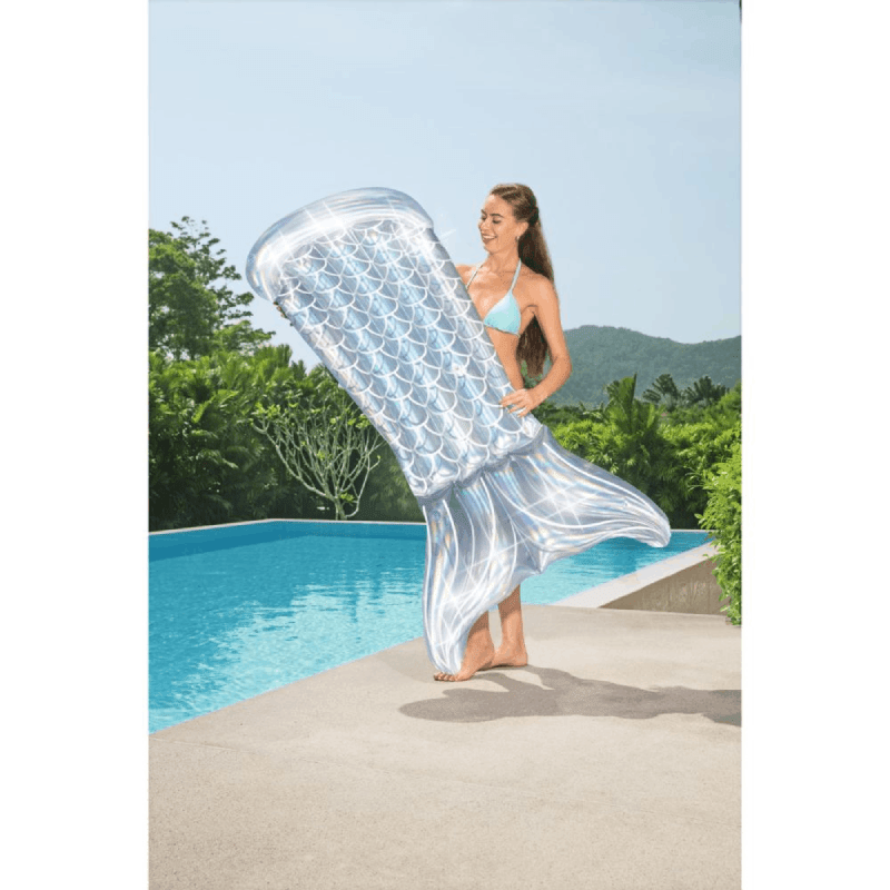 Iridescent Glimmer Mermaid Tail Ride On Pool Lounger — photo 4