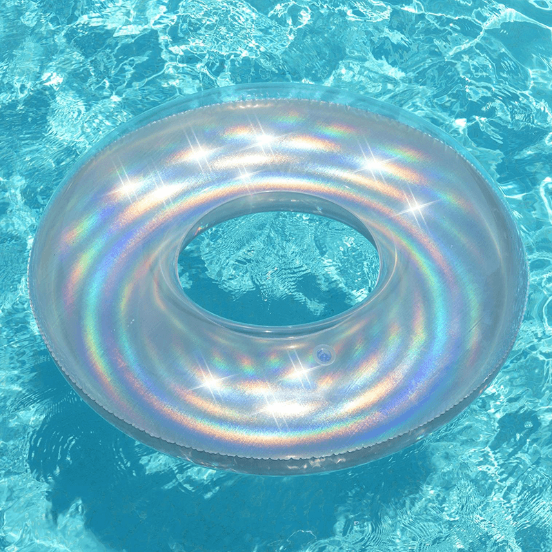 Iridescent Glimmer Pool Swim Tube Ring — photo 4