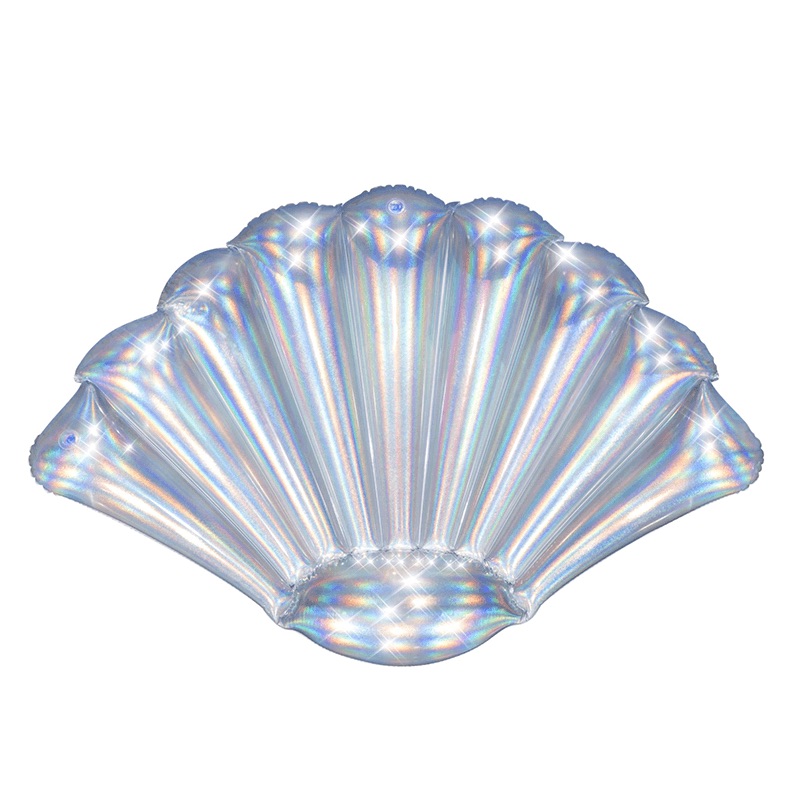 Iridescent Glimmer Shell Ride On Pool Lounger
