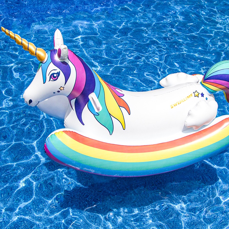 Kids Unicorn Rocker Ride-On Pool Float