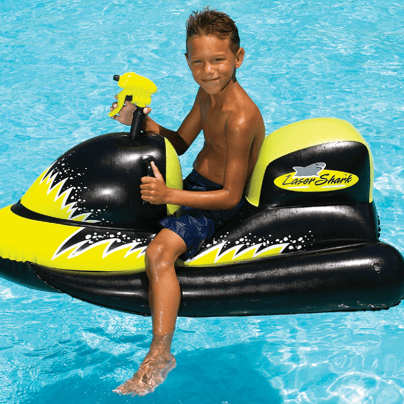 Laser Shark Wet Ski Squirter Inflatable Ride On Pool Float — photo 3