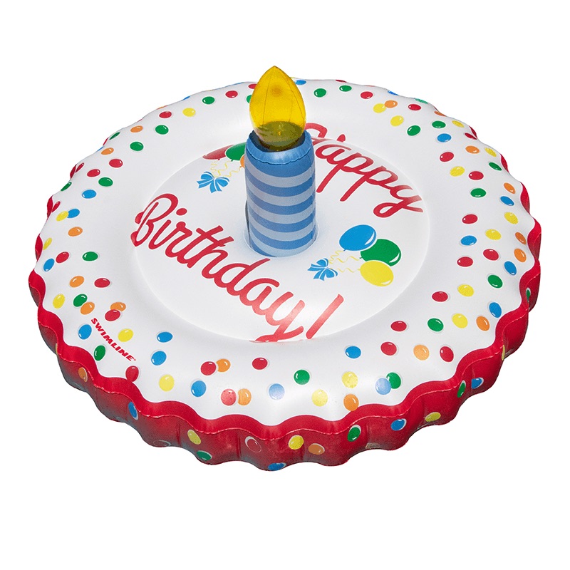 LED Light Up Birthday Cake Inflatable Pool Float