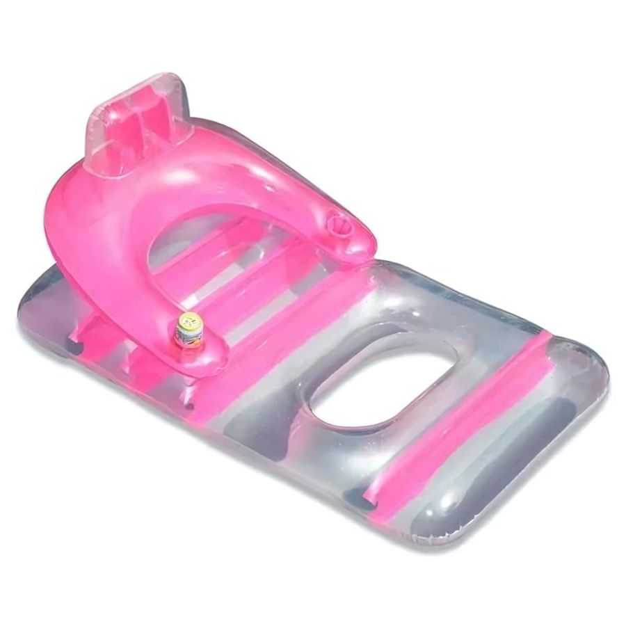 Pink Deluxe Inflatable Pool Lounge Chair — photo 2