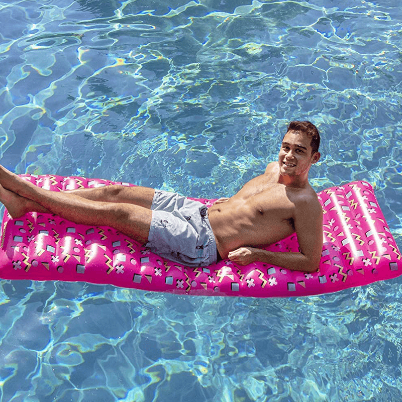 Pink Retro Inflatable Ride-On Pool Mattress — photo 2