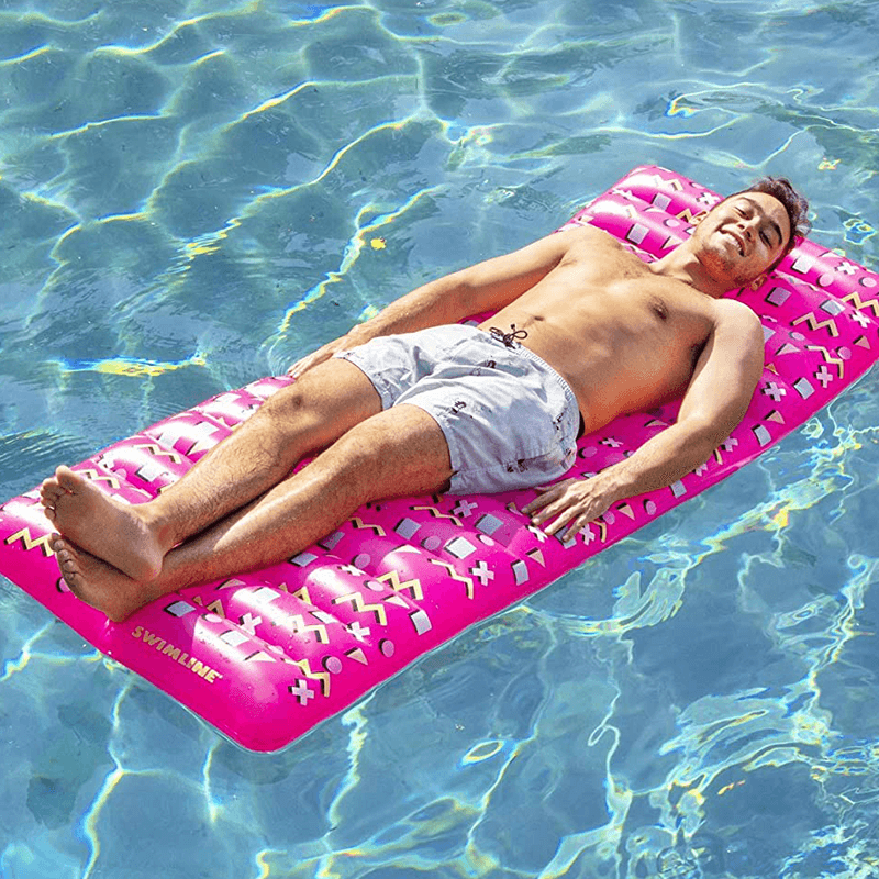 Pink Retro Inflatable Ride-On Pool Mattress — photo 3