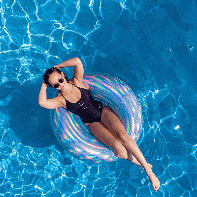 Pool Candy 42 Inch Holographic Inflatable Pool Tube — photo 5