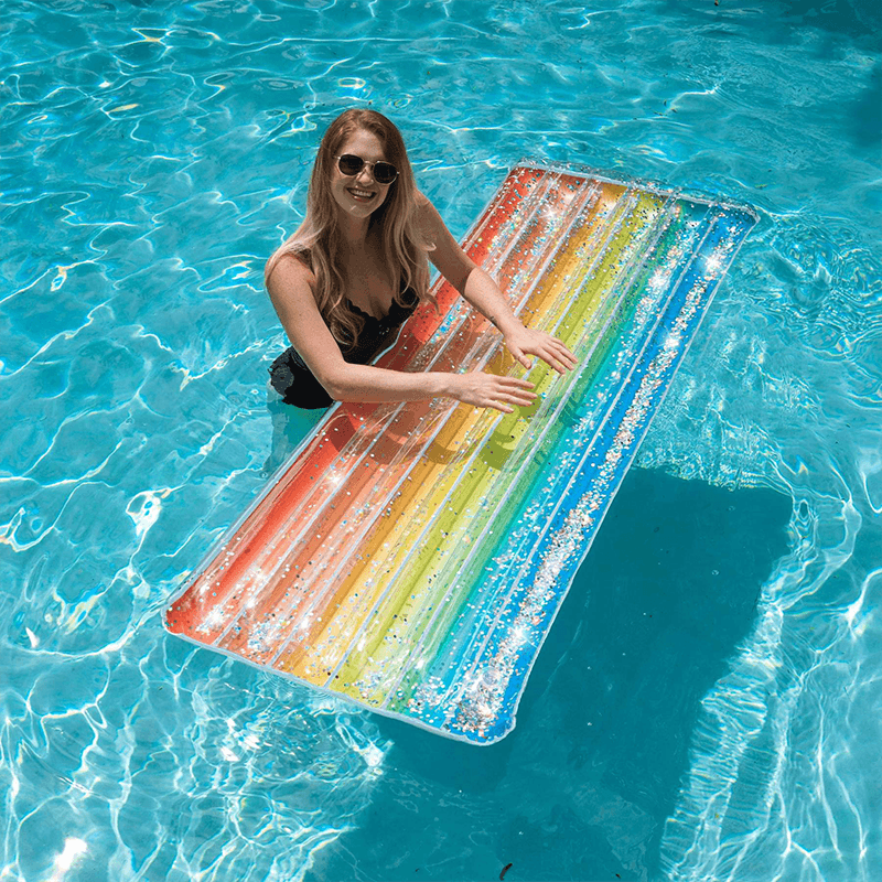 Pool Candy Rainbow Haze Deluxe 74 Inch Ride-On Pool Float — photo 3