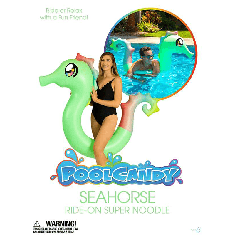 Pool Candy Ride-On Seahorse Pool Noodle — photo 2