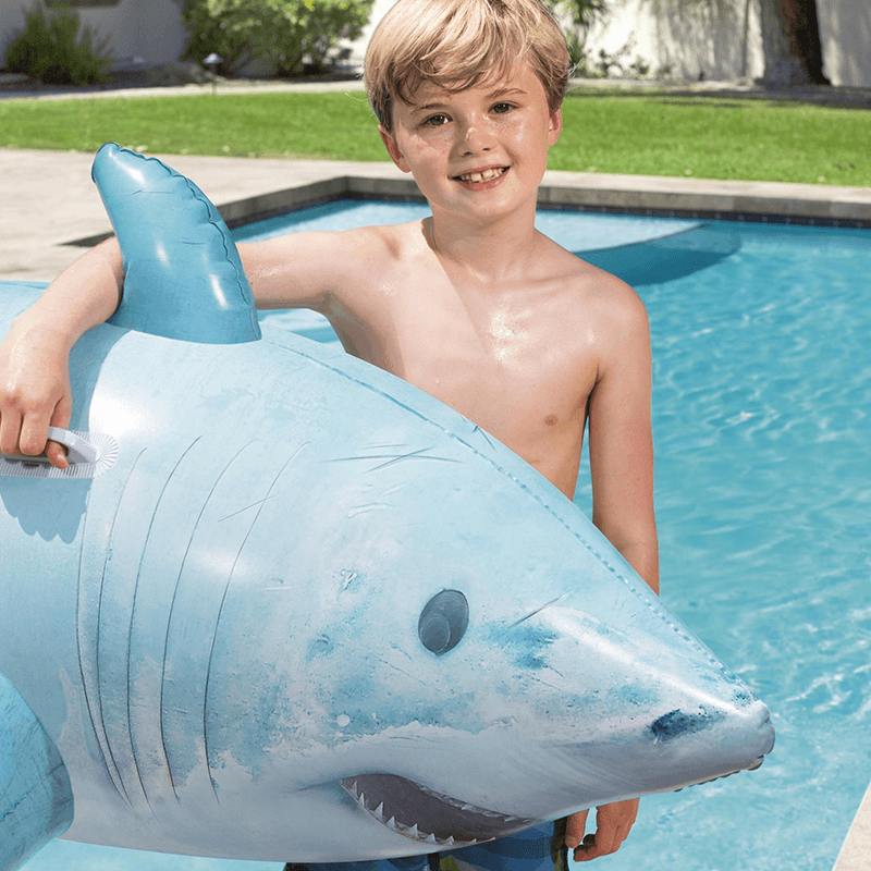 Realistic 6 Ft Inflatable Shark Ride On Pool Float — photo 4