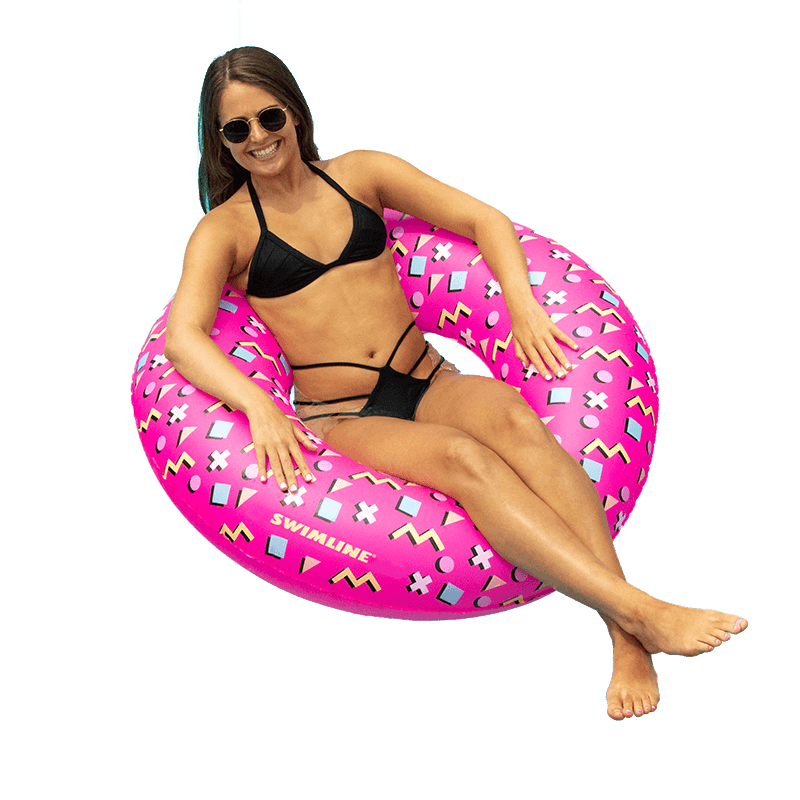 Retro Print Inflatable Pool Ring — photo 2
