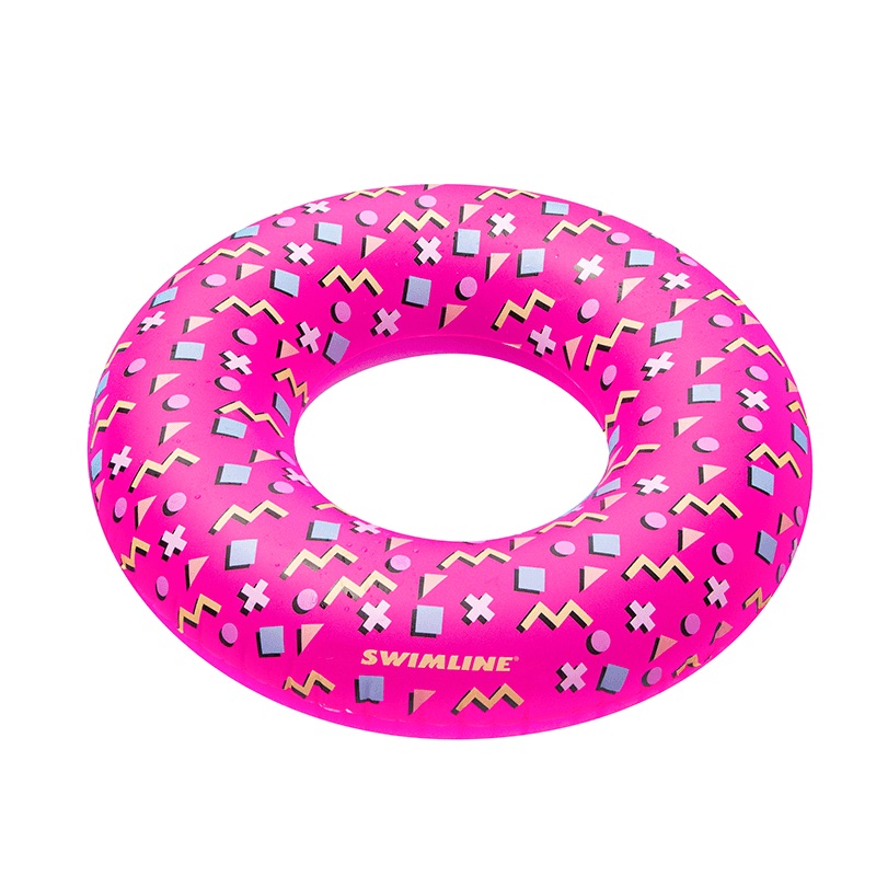 Retro Print Inflatable Pool Ring