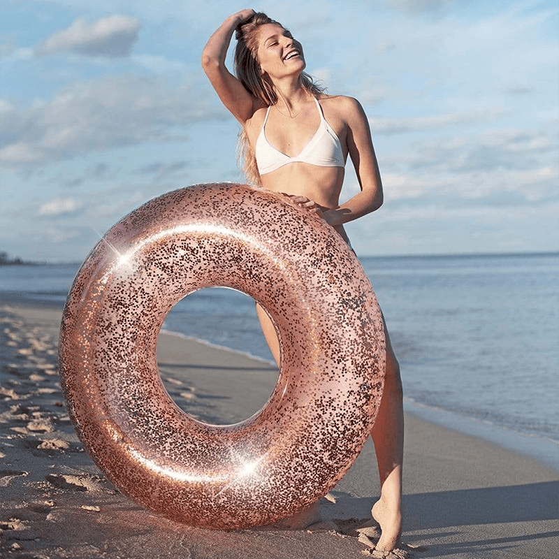 Rose Gold Pool Candy 48 Inch Glitter Pool Tube — photo 5