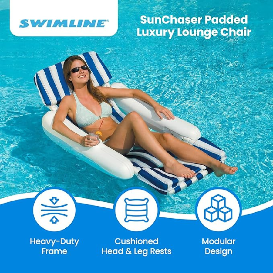 SunChaser Padded Floating Luxury Pool Lounger — photo 2