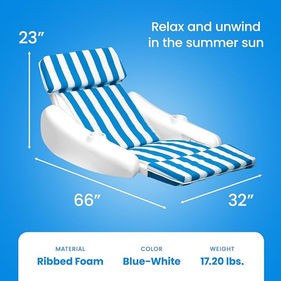 SunChaser Padded Floating Luxury Pool Lounger — photo 3