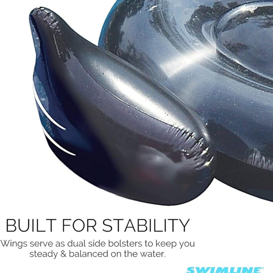 Giant Black Swan Ride-On Pool Float — photo 3