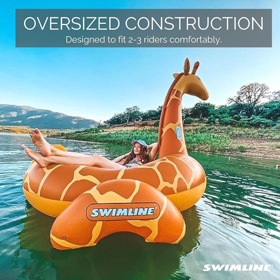Giant Giraffe Ride-On Pool Float — photo 4