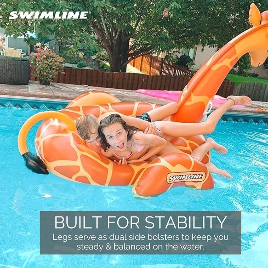 Giant Giraffe Ride-On Pool Float — photo 5