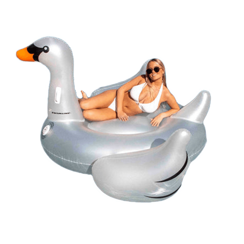 Giant LED Light Up Swan Ride-On Pool Float — photo 2