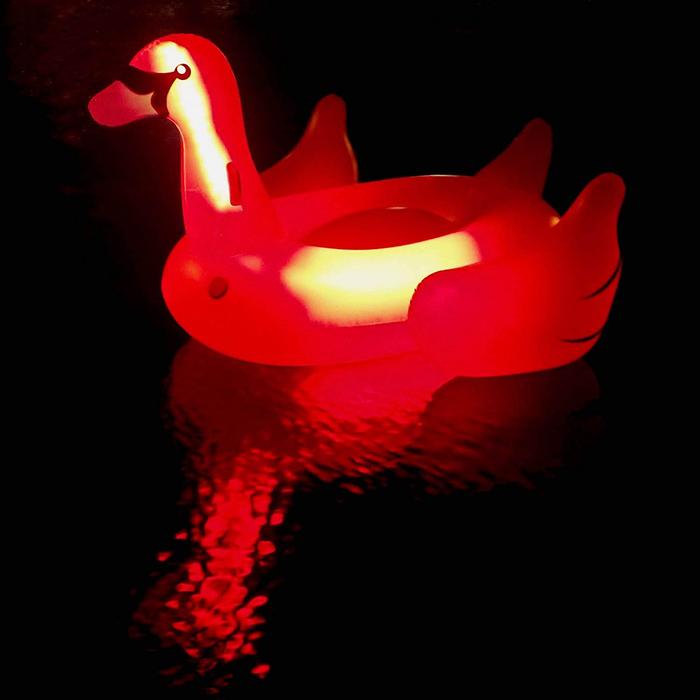 Giant LED Light Up Swan Ride-On Pool Float — photo 3