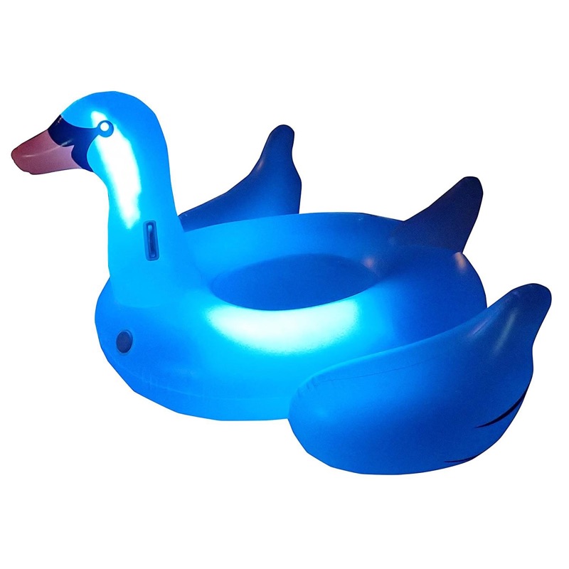 Giant LED Light Up Swan Ride-On Pool Float