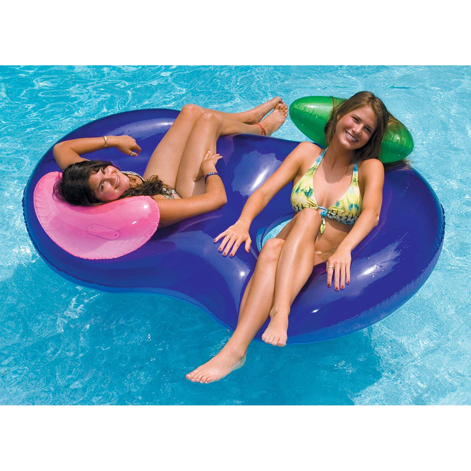 Side By Side Floating Double Ring Pool Lounger — photo 2