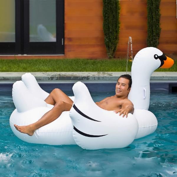 Giant Swan Ride-On Pool Float — photo 2